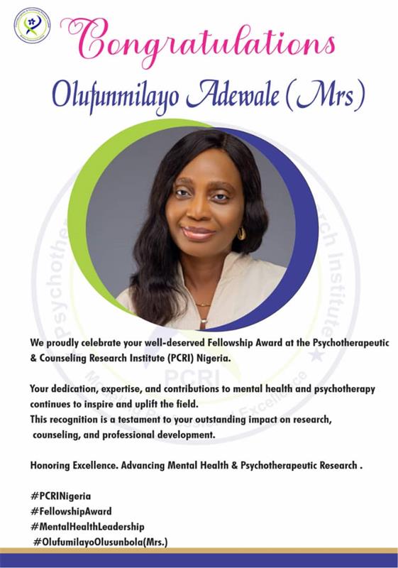 Olufunmilayo Adewale (Mrs)